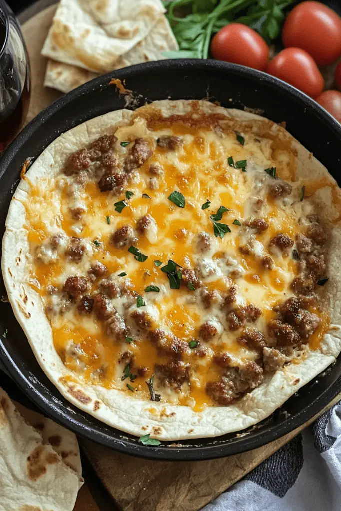 Cheesy Sausage Breakfast Burritos