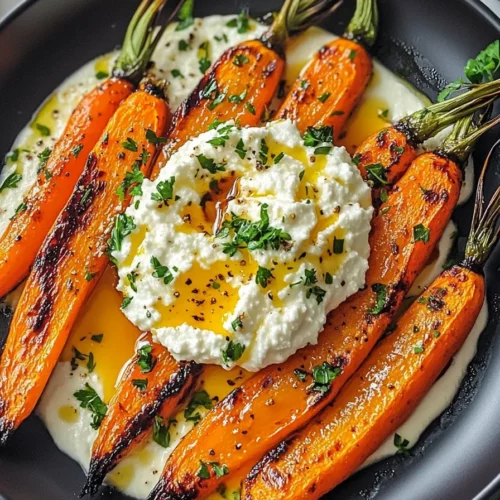 Roasted Carrots with Whipped Ricotta and Hot Honey-image