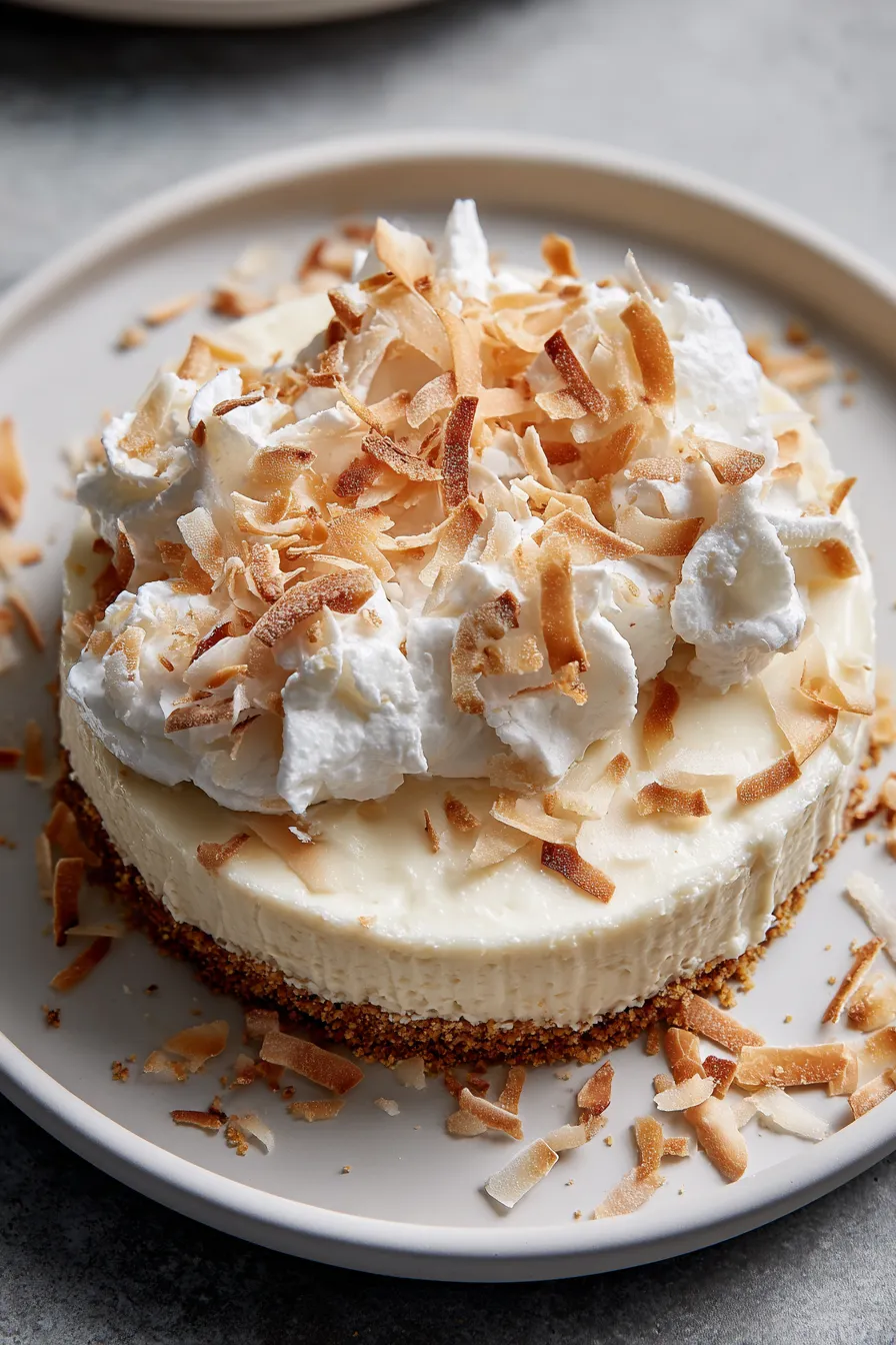 No-Bake Coconut Cheesecake – Dishes Recipe