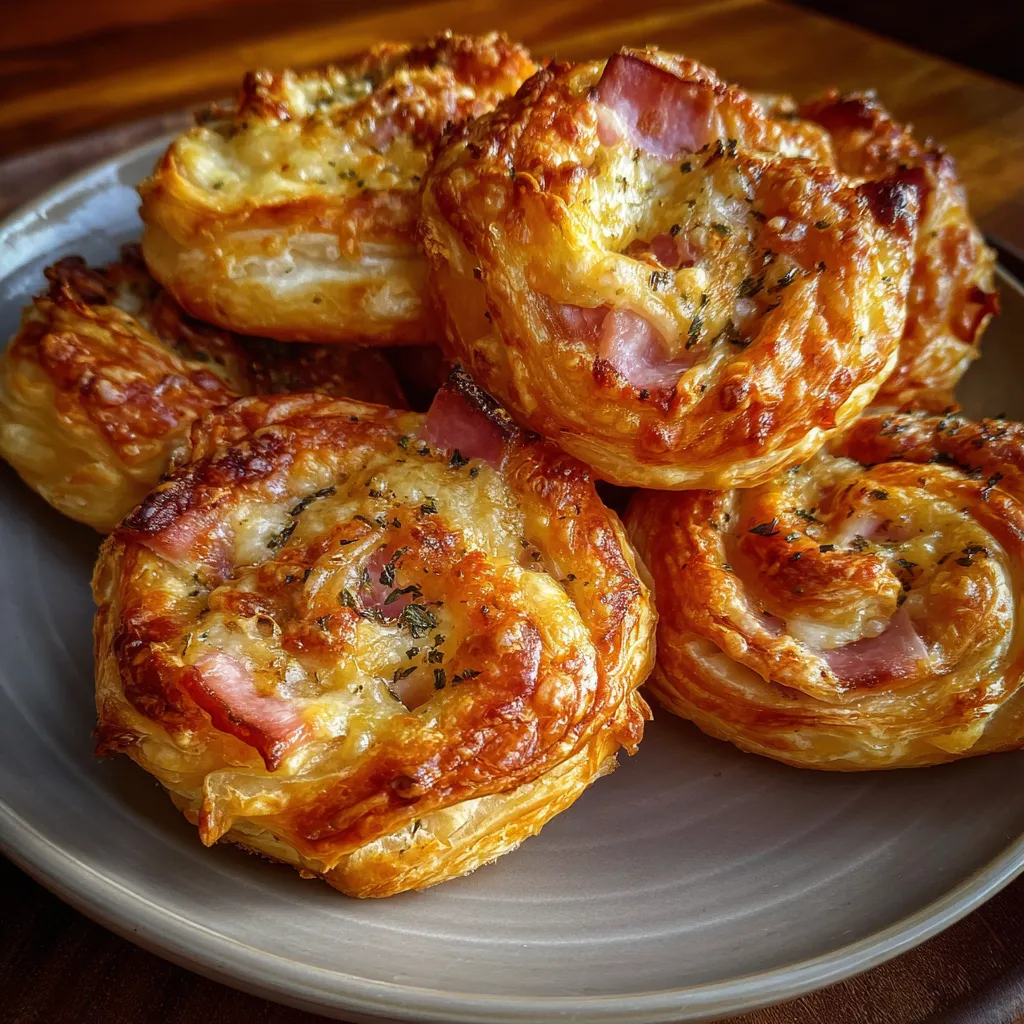 Ham and Cheese Puff Pastry Swirls - Dishes Recipe